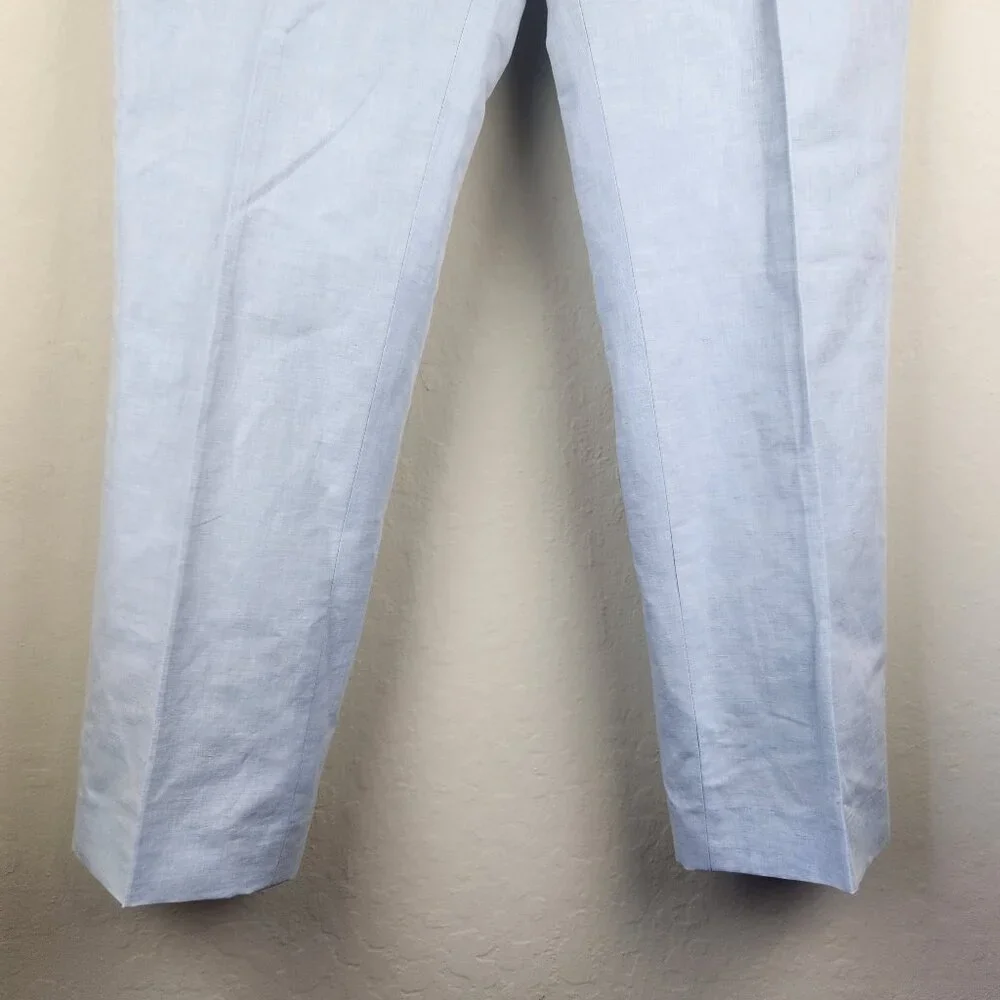NWT Banana Republic Tailored Fit Linen Cotton Suit Pants Blue 30x32 (32x27.5)